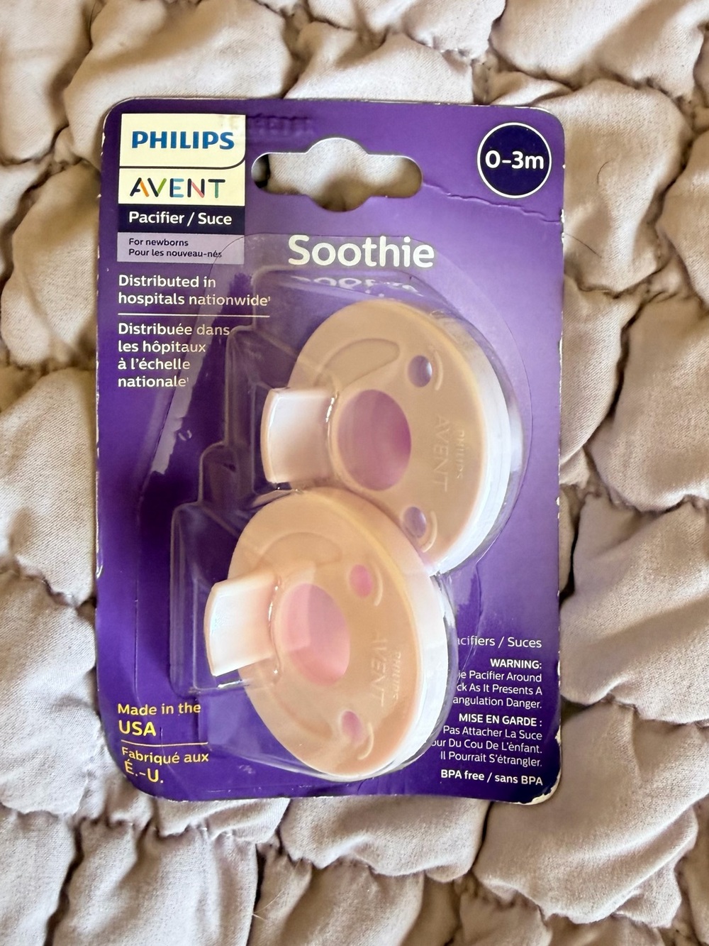Philips Avent Soothie Pacifiers - Pink and Cream